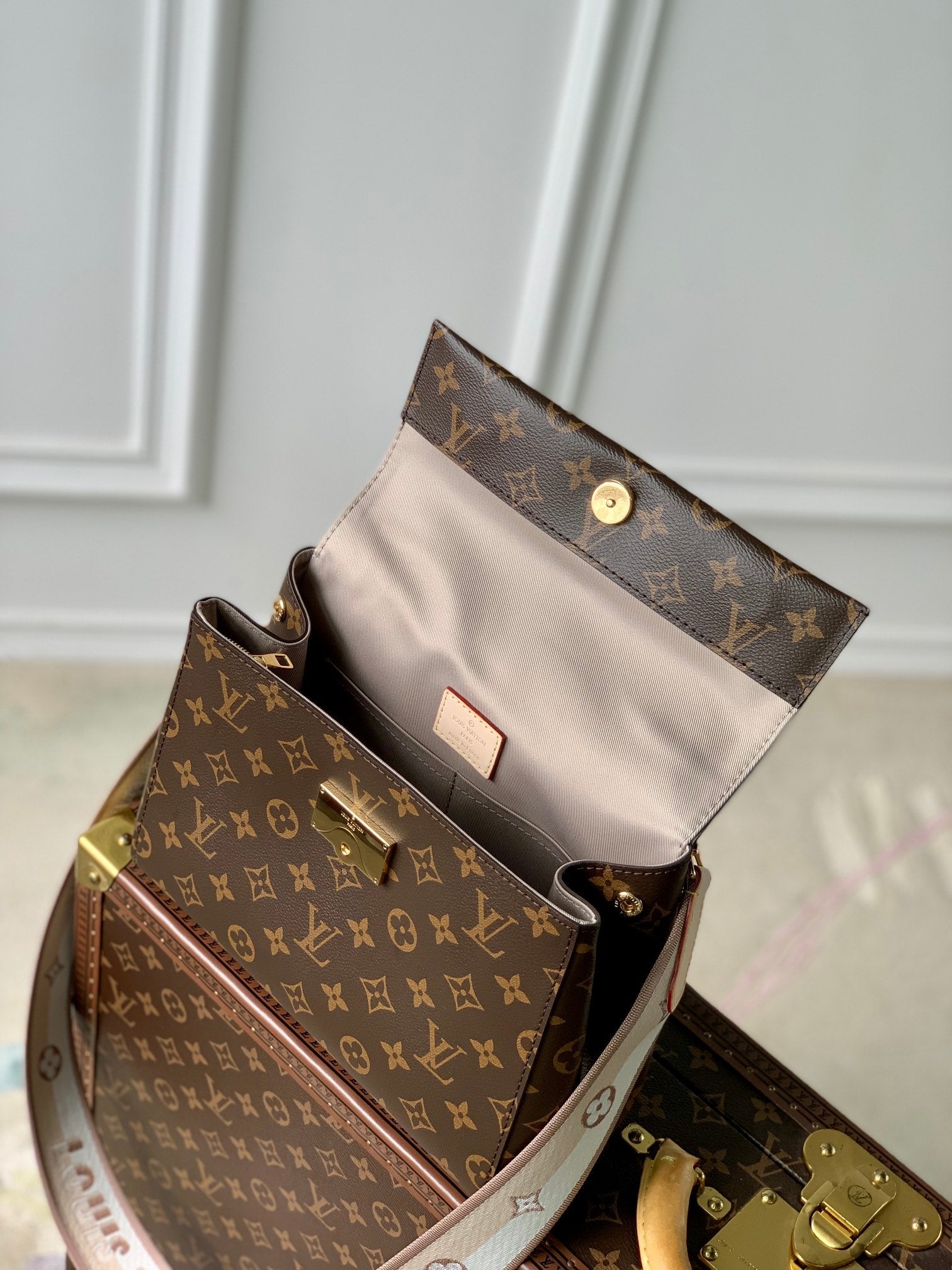 Louis Vuitton CLUNY BB 28 IN BROWN MONOGRAM CANVAS
