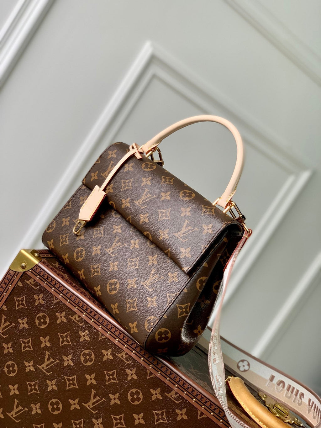 Louis Vuitton CLUNY BB 28 IN BROWN MONOGRAM CANVAS