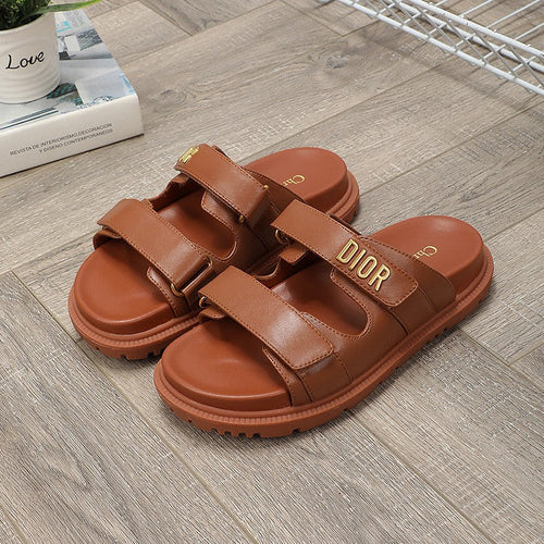 DIOR  DIORact dad sandal mule dark brown lambskin