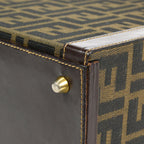 FENDI Zucca 2way Vanity Handbag Brown 66751