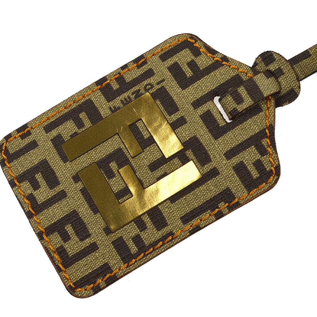 FENDI Zucchino Handbag Beige 77505