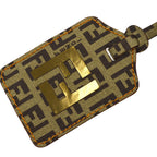 FENDI Zucchino Handbag Beige 77505