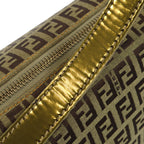 FENDI Zucchino Handbag Beige 77505