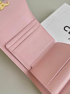 Celine TRIPHOME 10 TRIFOLD WALLET CALFSKIN PINK PASTEL