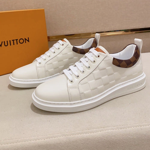 Louis Vuitton TRAINER SNEAKER WHITE DAMIER JACQUARD AND CALFSKIN