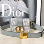DIOR MONTAIGNE 19 HANDBAG IN GREY CALFSKIN