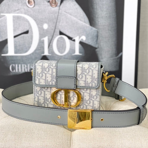DIOR MONTAIGNE 19 HANDBAG IN GREY CALFSKIN