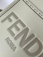 FENDI Fend Mini Sunshine Shopper Bag 18 Light Grey Leather