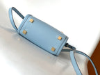 FENDI Fend Mini Sunshine Shopper Bag 18 Blue Leather