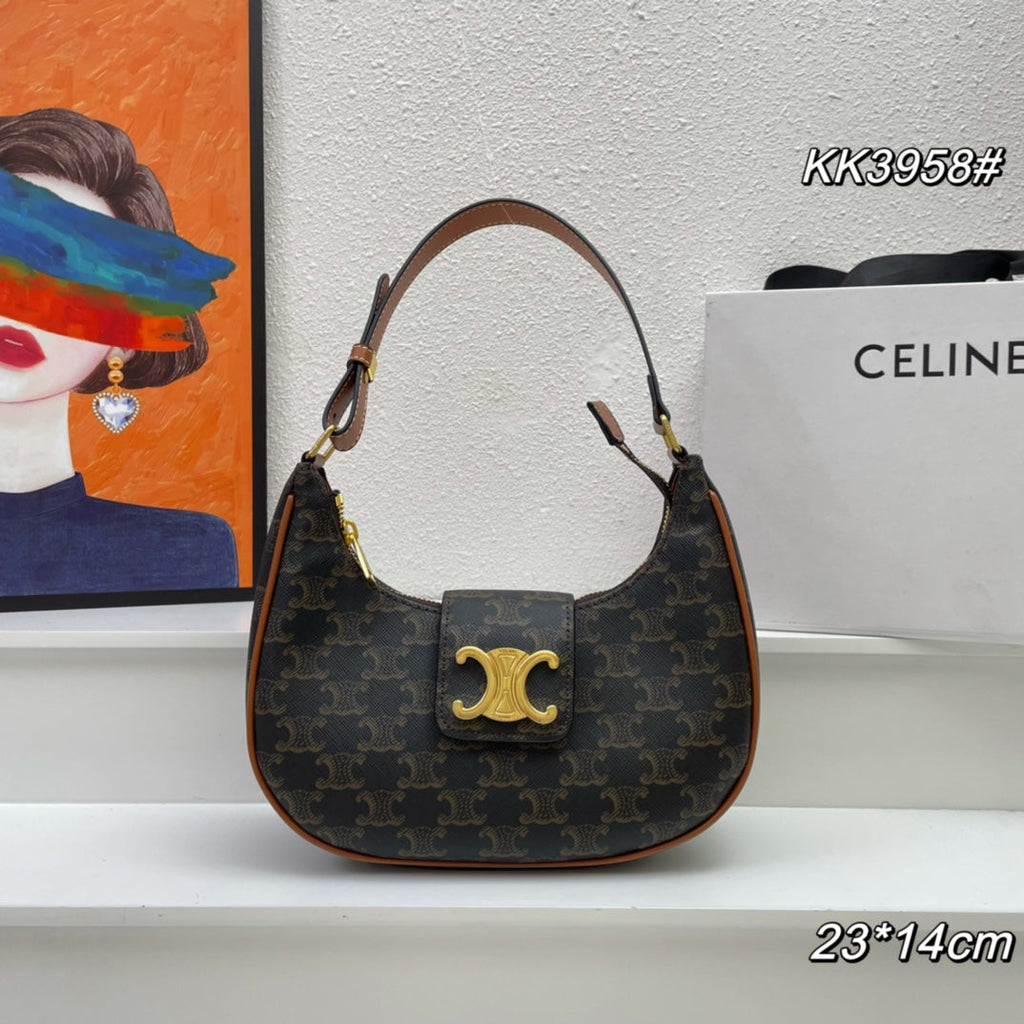 Celine 23 CALFSKIN BAG BLACK PATTERN