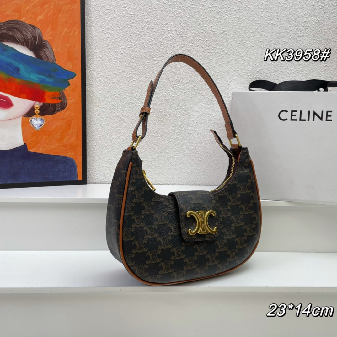 Celine 23 CALFSKIN BAG BLACK PATTERN