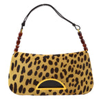 CHRISTIAN DIOR 1999 Malice Pearl Handbag Leopard Pony Hair 66847