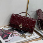 DIOR my mini 21 burgundy patent lambskin