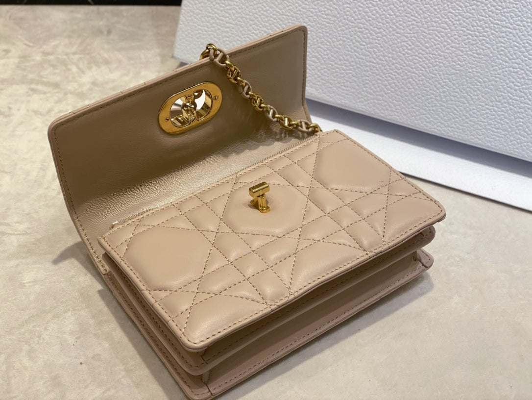 DIOR miss caro mini 19 light beige calfskin