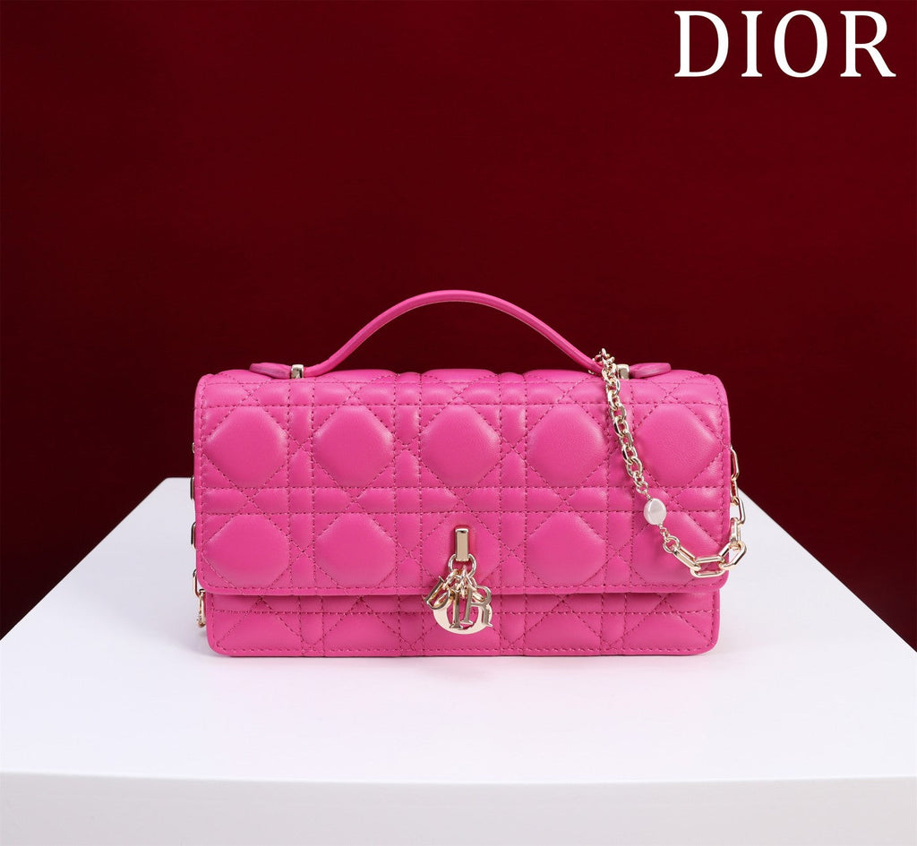DIOR my mini 21 pink lambskin