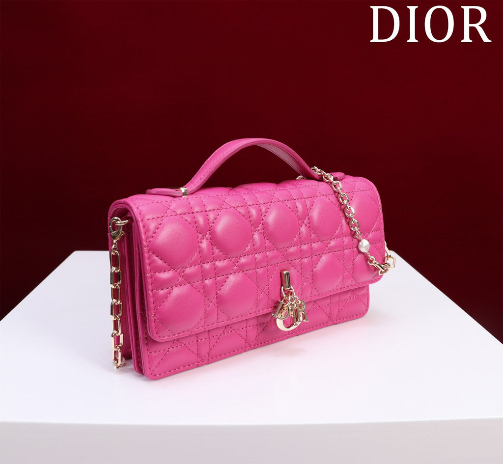 DIOR my mini 21 pink lambskin