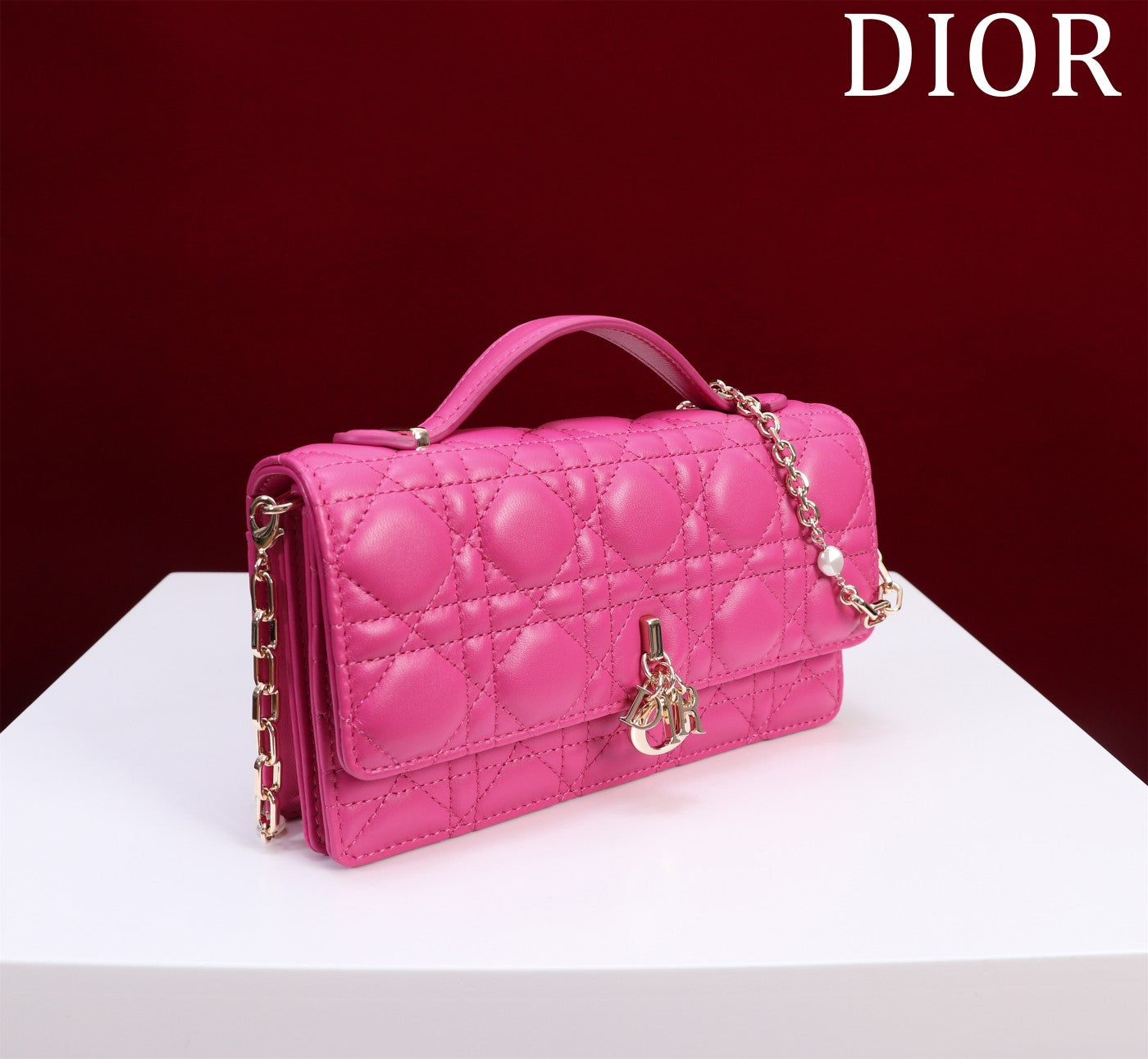 DIOR my mini 21 pink lambskin