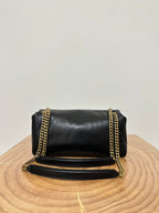 Saint Laurent SL 26cm Calypso Chain Bag Black Leather