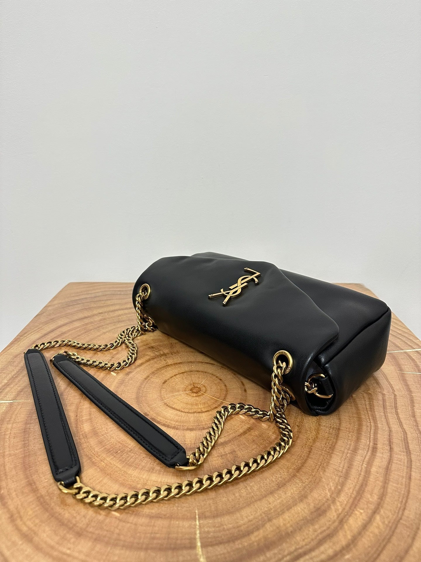 Saint Laurent SL 26cm Calypso Chain Bag Black Leather