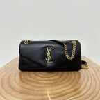 Saint Laurent SL 26cm Calypso Chain Bag Black Leather
