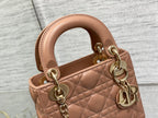 DIOR mini lady 17 pinkish brown lambskin