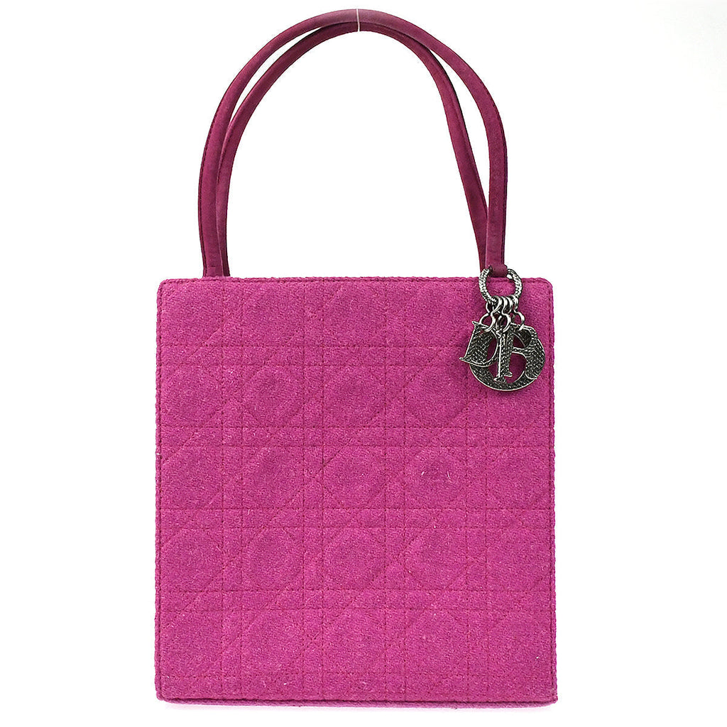 CHRISTIAN DIOR 1998 Cannage Handbag Pink 97627