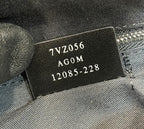 FENDI FENDI STRIKE 41 MEDIUM FF MIDNIGHT BLUE JACQUARD FABRIC BACKPACK