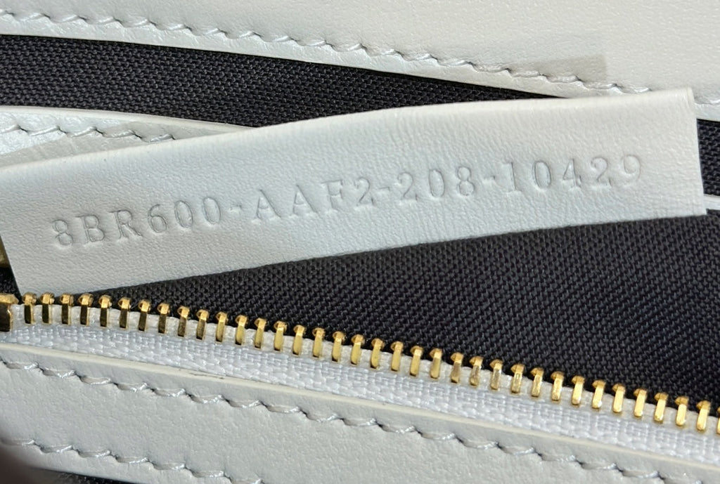 FENDI Baguette 27cm Grey Lambskin Gold Hardware