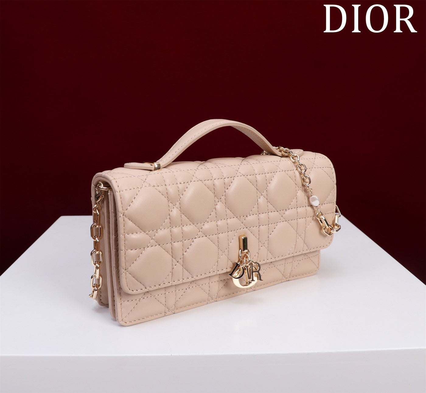DIOR my mini 21 powder pink lambskin