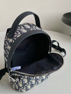 DIOR MINI RIDER BACKPACK 24 BEIGE AND BLACK OBLIQUE JACQUARD