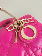 DIOR MINI D-JOY BAG 17 IN HOT PINK LAMBSKIN
