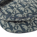 CHRISTIAN DIOR 2001 Trotter Saddle Bag Medium Navy 67967