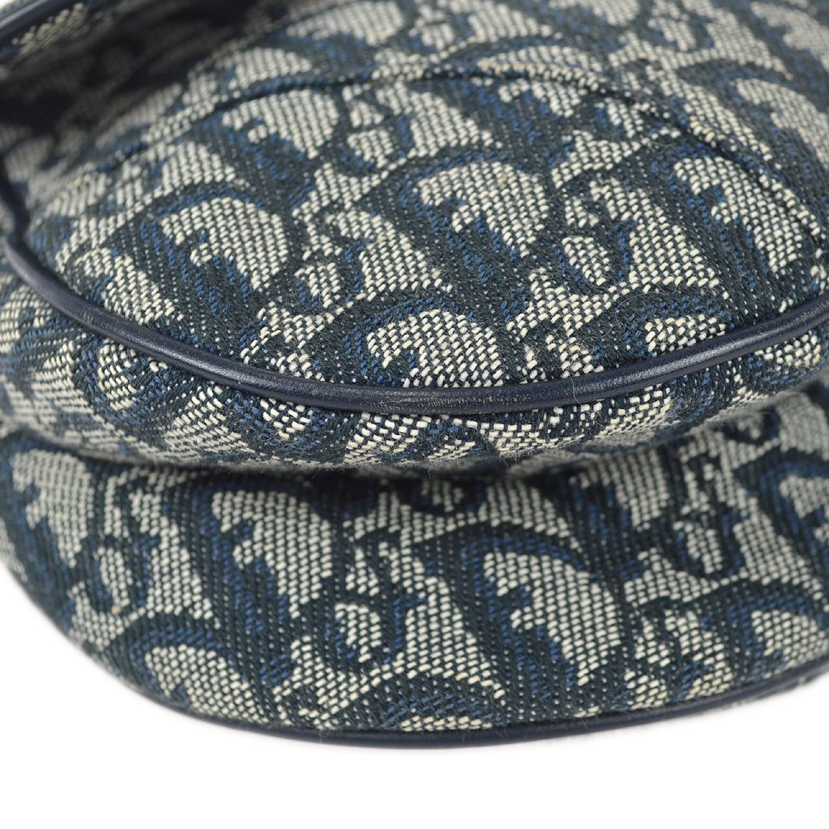 CHRISTIAN DIOR 2001 Trotter Saddle Bag Medium Navy 67967