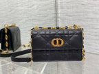DIOR miss caro mini 18 black calfskin