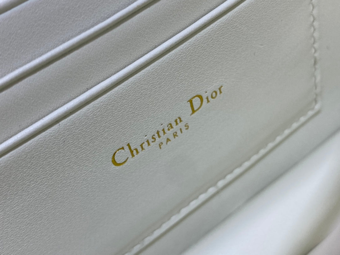 DIOR miss caro mini 18 white calfskin