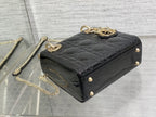 DIOR mini lady 17 black patent calfskin