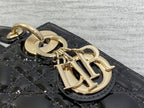 DIOR mini lady 17 black patent calfskin