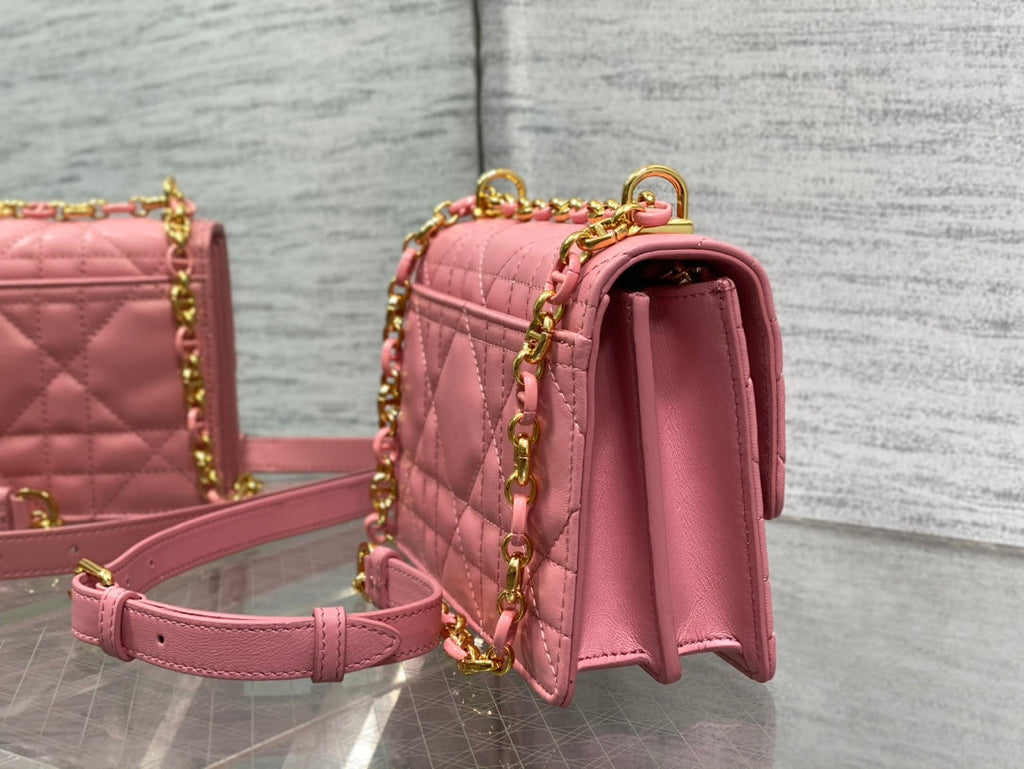 DIOR miss caro mini 18 pink calfskin