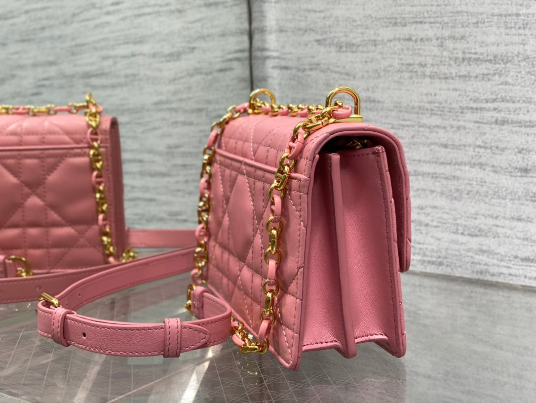 DIOR miss caro mini 18 pink calfskin