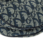 CHRISTIAN DIOR Trotter Saddle Handbag Navy 97774
