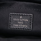 Louis Vuitton OUTDOOR MESSENGER 26 IN BLACK TAIGA LEATHER MIX MONOGRAM ECLIPSE CANVAS