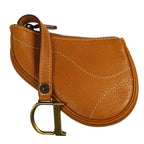 CHRISTIAN DIOR Saddle Coin Wallet Bag Brown 78752