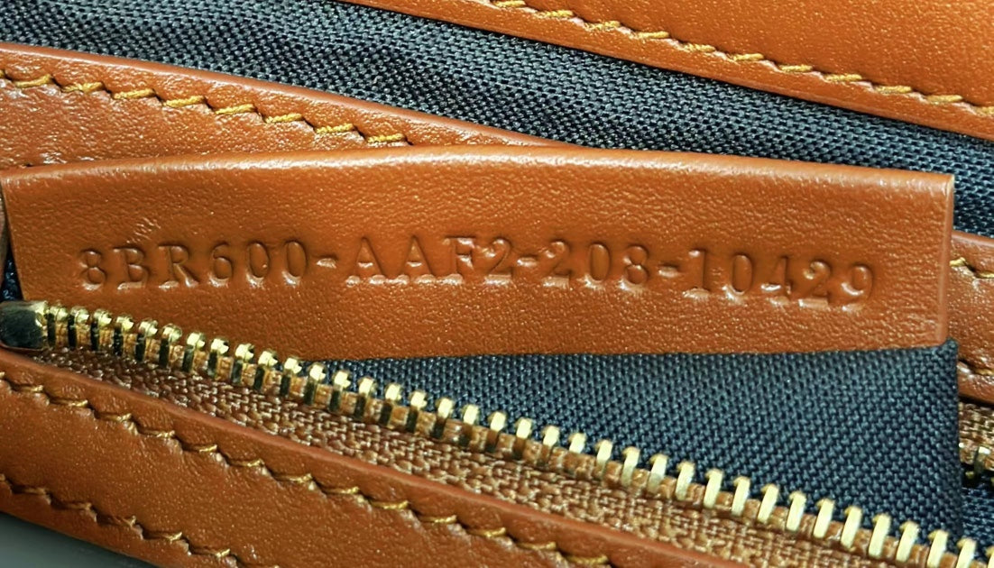 FENDI Baguette 27cm Brown Lambskin Gold Hardware