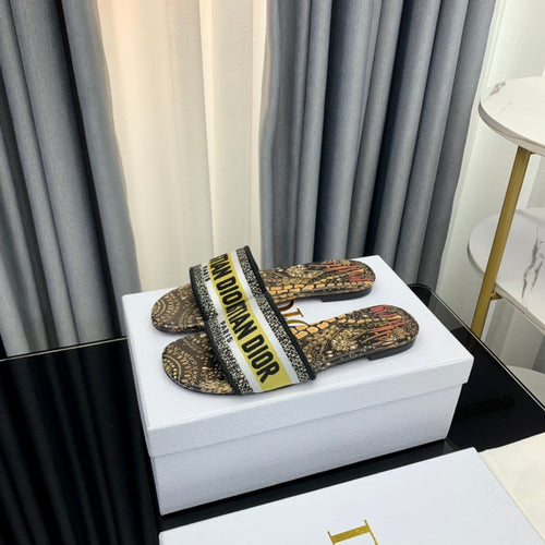DIOR Mule Dway Slide 10mm Multi-motifs Style 67