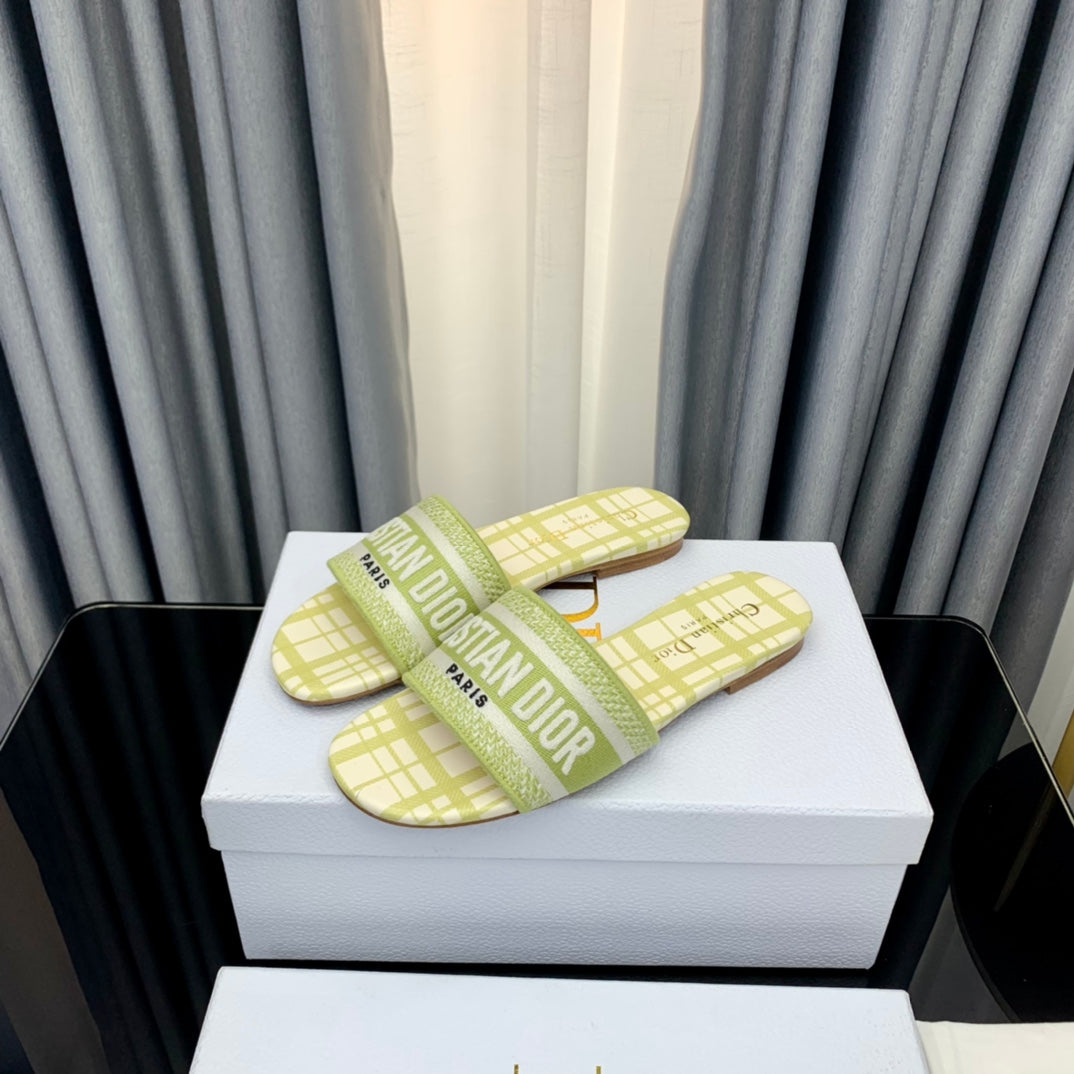 DIOR Mule Dway Slide 10mm Multi-motifs Style 65