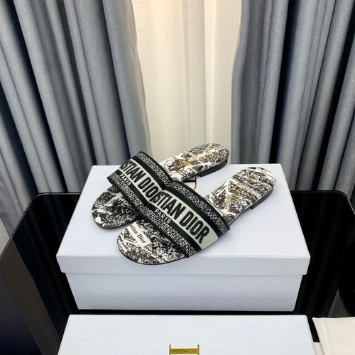 DIOR Mule Dway Slide 10mm Multi-motifs Style 62
