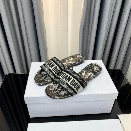 DIOR Mule Dway Slide 10mm Multi-motifs Style 57