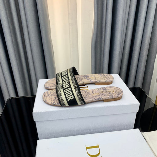 DIOR Mule Dway Slide 10mm Multi-motifs Style 56