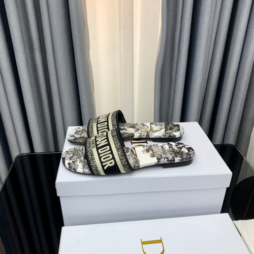 DIOR Mule Dway Slide 10mm Multi-motifs Style 55