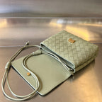 Bottega Veneta BV Mini Crossbody Bag 19cm Light Green Calfskin Ghw
